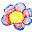 crayon-colored flower